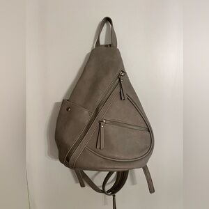 Antik Kraft Taupe Sling Backpack EUC